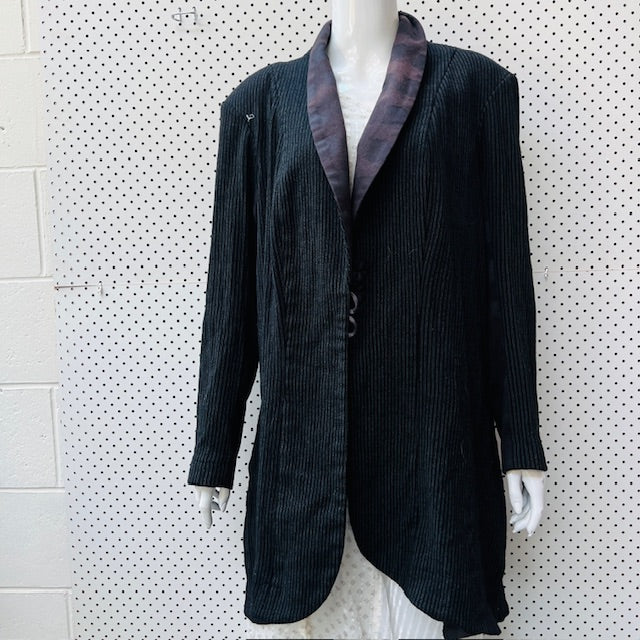 2000s vintage / ANNAH S / wool pea coat / xl / made in nz (3895305188995283141)
