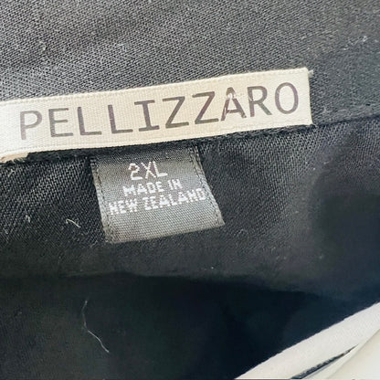 PELLIZZARO / linen blazer / 2xl / made in nz (3895305195679445815)