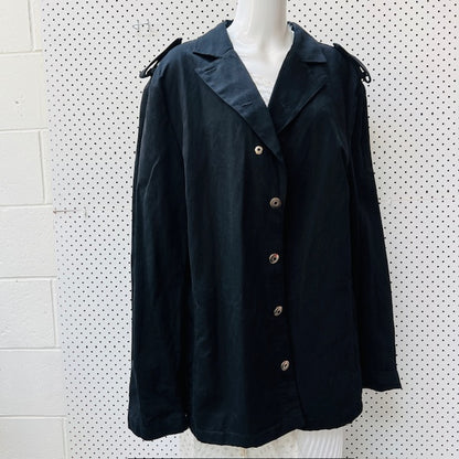 PELLIZZARO / linen blazer / 2xl / made in nz (3895305199256967338)