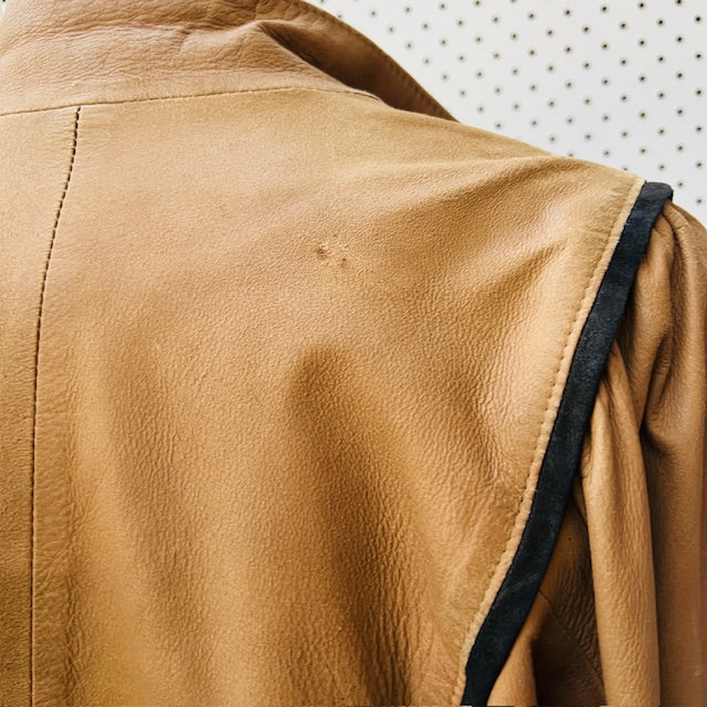 1970s vintage / OUTBACK soft brown leather jacket / L / made in nz (3895305202579408613)