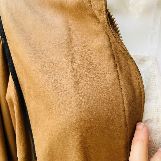 1970s vintage / OUTBACK soft brown leather jacket / L / made in nz (3895305210493147715)