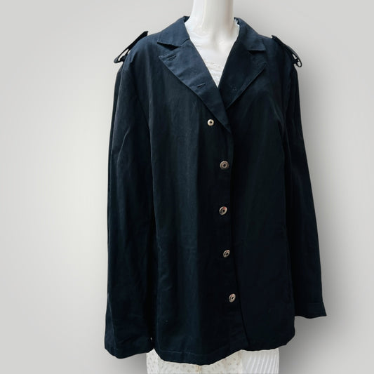PELLIZZARO / linen blazer / 2xl / made in nz (3895305365518158142)