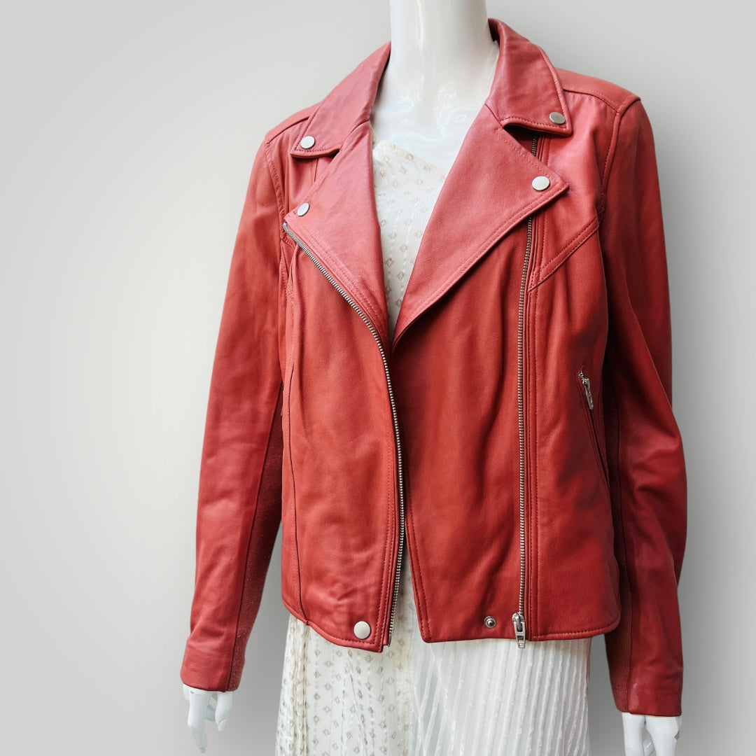 CAPTURE / brick pink leather jacket / 12 (3895305375634486888)