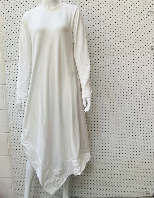 TAYLOR / white dress with kerchief hem / s (3895307622886105812)
