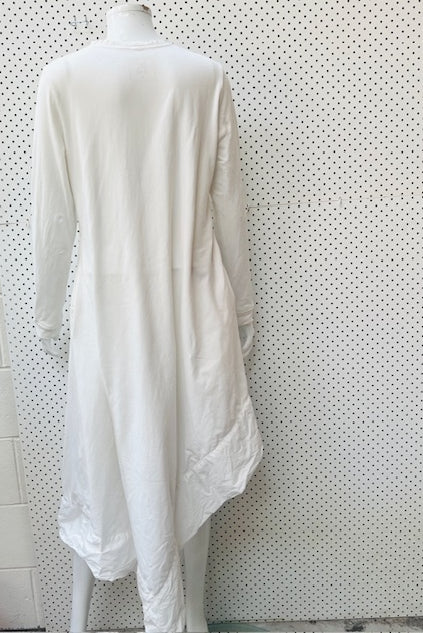 TAYLOR / white dress with kerchief hem / s (3895307636105030781)