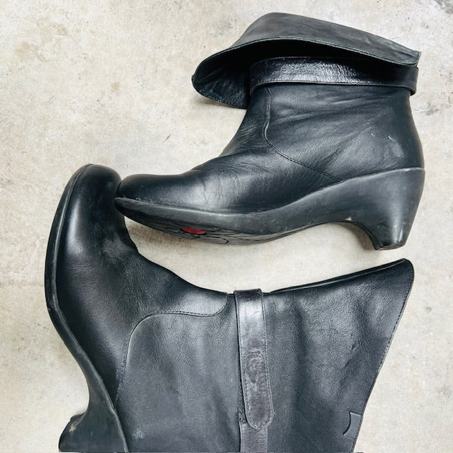 CAMPER / leather ankle boots / 39 / made in portugal (3895307848153032962)