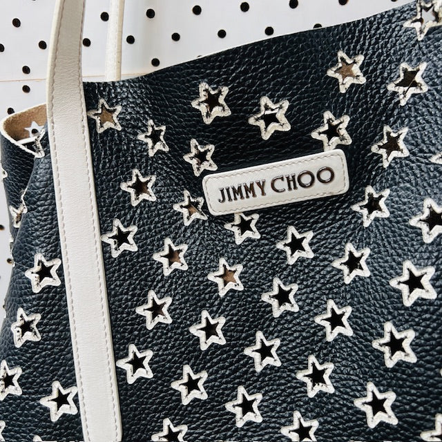 JIMMY CHOO / pimlico star tote / leather / authentic (3895307899545386697)