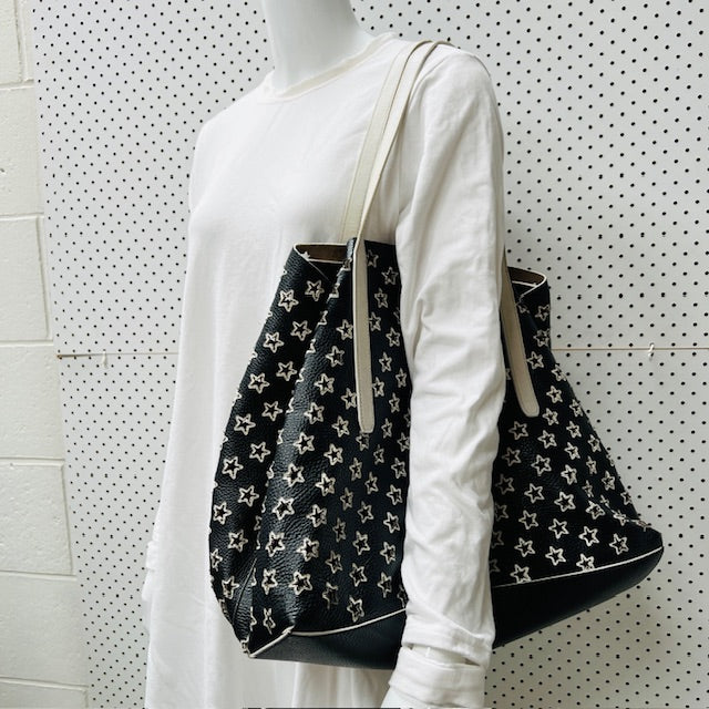 JIMMY CHOO / pimlico star tote / leather / authentic (3895307903292967611)