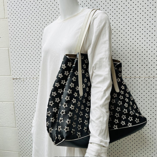 JIMMY CHOO / pimlico star tote / leather / authentic (3895307903292967611)