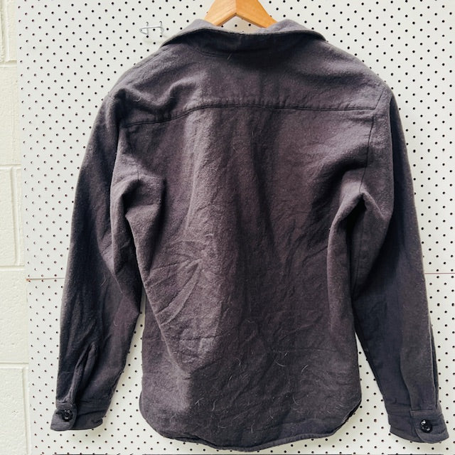 NEED ESSENTIALS / grey wool pullover shirt / s (3895387156930866390)