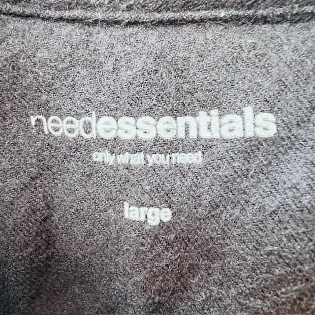 NEED ESSENTIALS / grey wool pullover shirt / s (3895387159793568719)