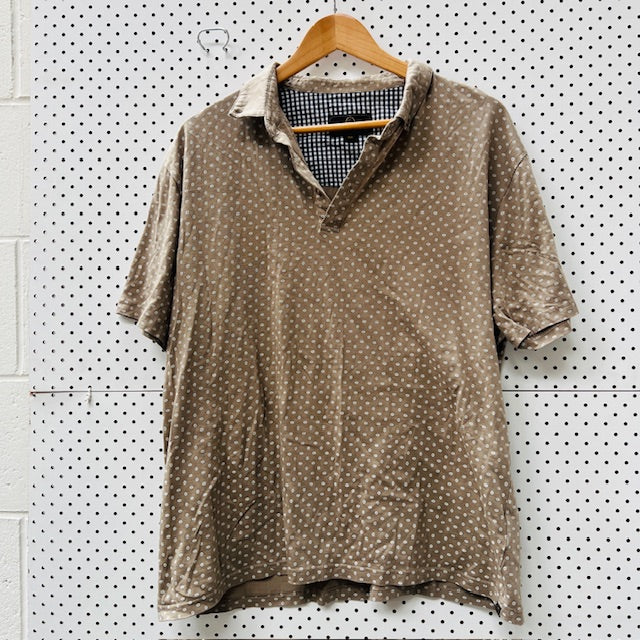 CUTLER + CO/ patterned shortsleeved polo / 2xl (3895387191979087010)