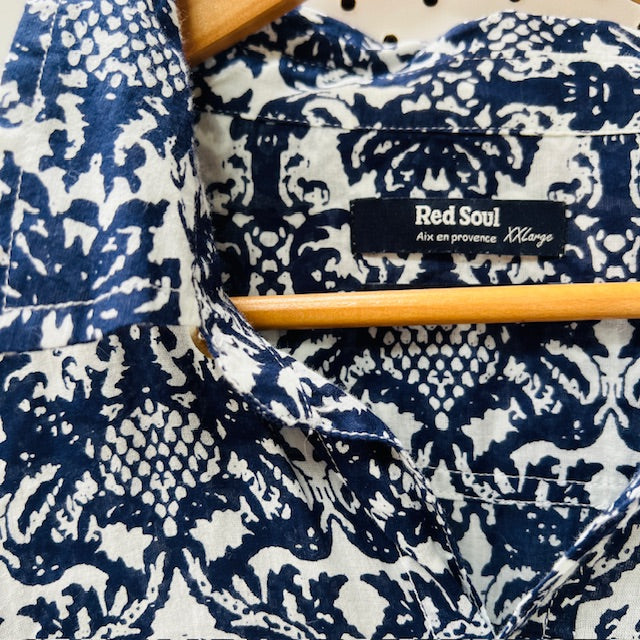 RED SOUL aix en provence / lightweight patterned shirt / 2xl (3895387198705780497)