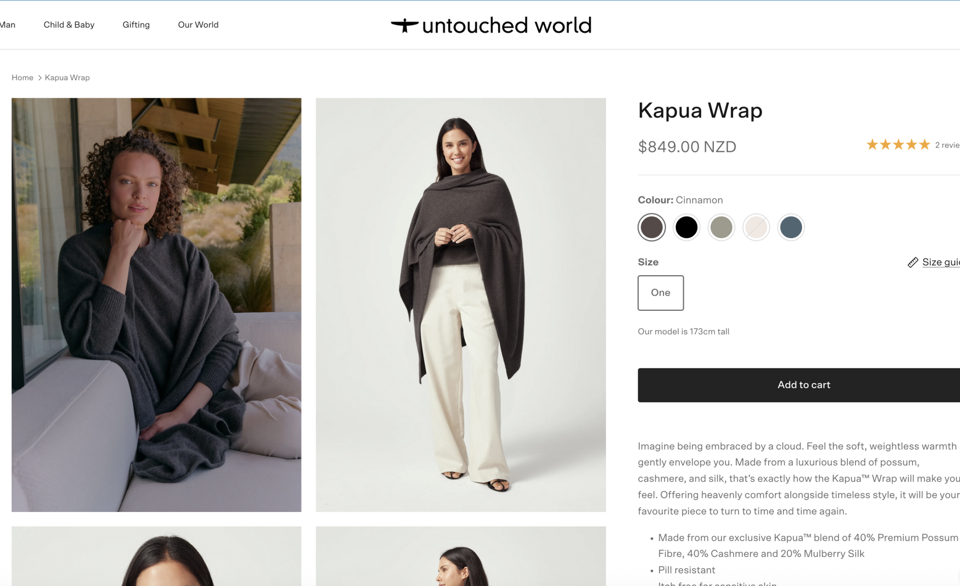 UNTOUCHED WORLD / kapua poncho / soft peach (3895398001742743210)