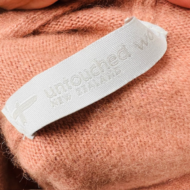 UNTOUCHED WORLD / 'kapua' cashmere possum silk poncho / soft peach (3895477948195977547)