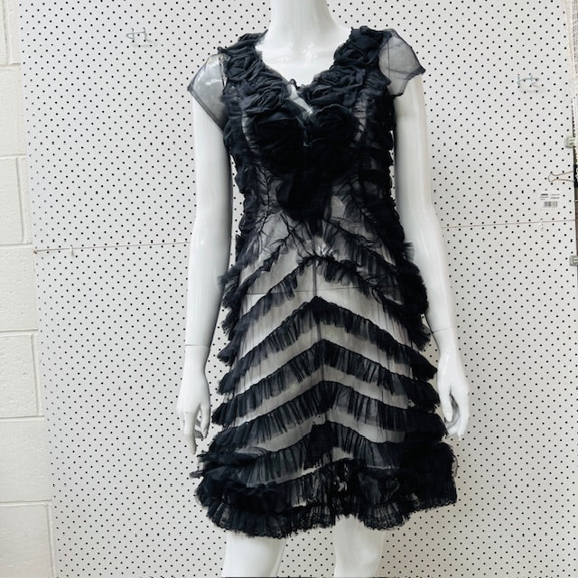 ANNAH STRETTON / tulle dress / s / made in nz (3895478027406188313)