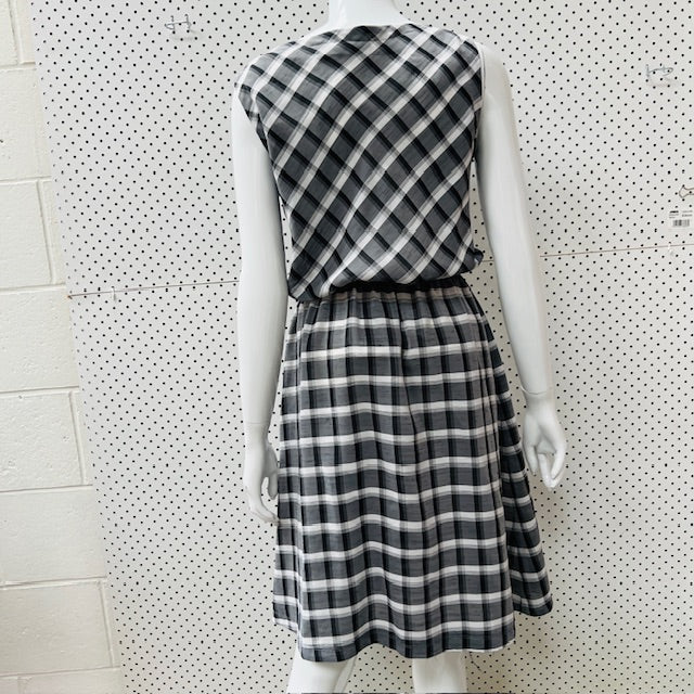 1980s nz vintage / KAMA SILHOUET / plaid dress / 12 (3895478069947505589)