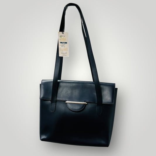 vintage / blue leather handbag / new with tags / $399rrp (3895478324618135689)