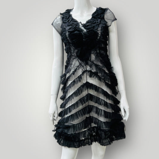 ANNAH STRETTON / tulle dress / s / made in nz (3895478350810937849)