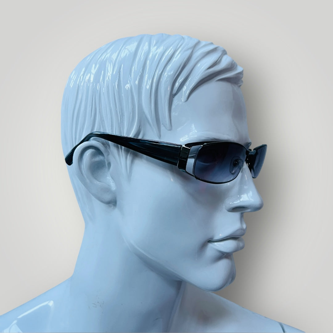 NICOLE / 1990s vintage skinny wrap sunglasses (3895549612362347201)