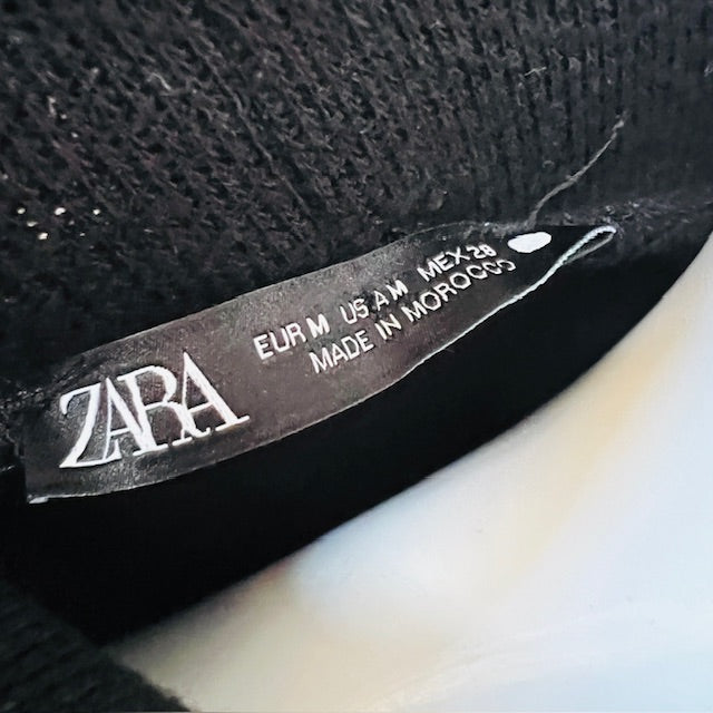 ZARA / dress with fitted top and flared skirt / m (3895559212077726521)