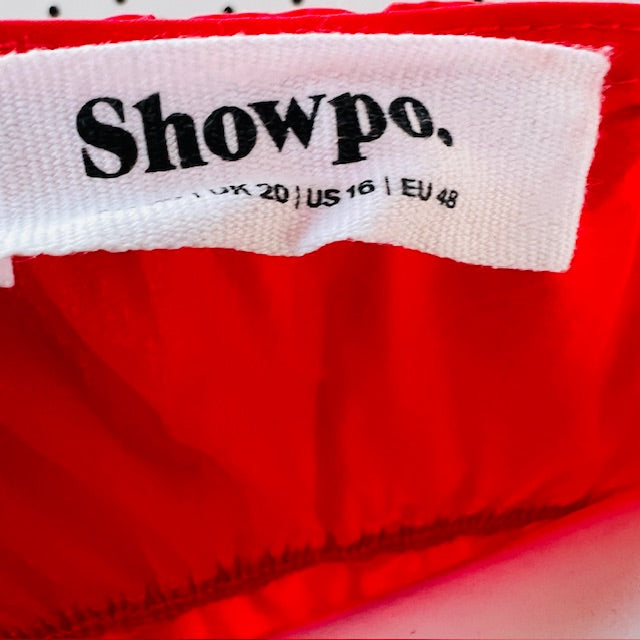 Showpo / Mellie Midi Dress in bright red / 16 (3895559273304028700)