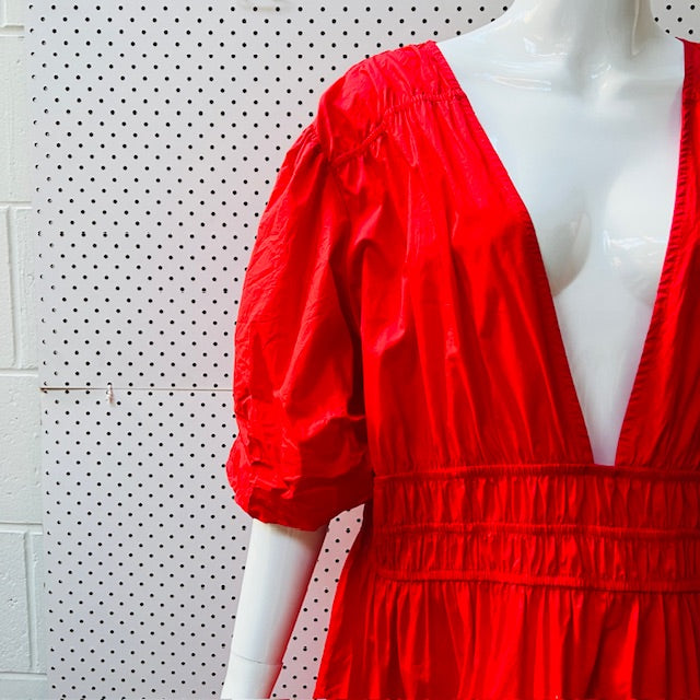 Showpo / Mellie Midi Dress in bright red / 16 (3895559274952502785)