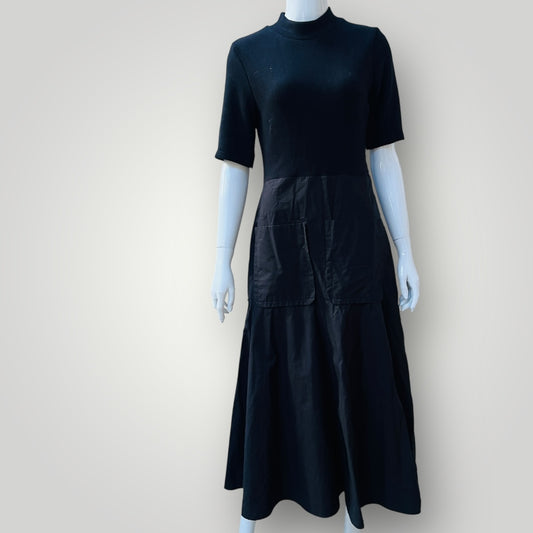 ZARA / dress with fitted top and flared skirt / m (3895559522937239057)