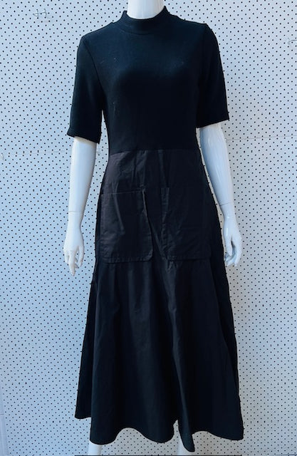 ZARA / dress with fitted top and flared skirt / m (3895561712698042568)