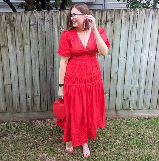 Showpo / Mellie Midi Dress in bright red / 16 (3895574901795047902)