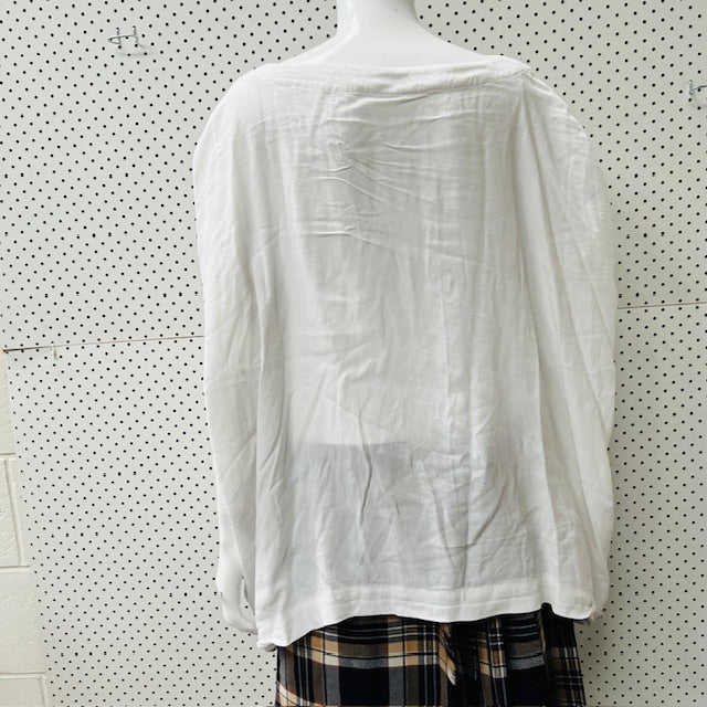 C REED / MINX / oversized crisp white top / free size (3895653176967461350)