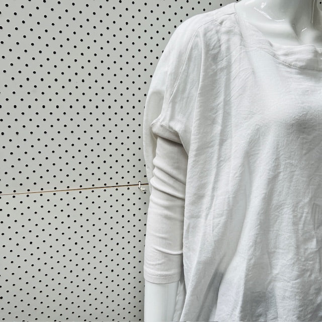 C REED / MINX / oversized crisp white top / free size (3895653180588109055)