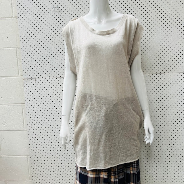 1990s vintage / ALIZA / linen tank dress / 12 (3895653198657509683)
