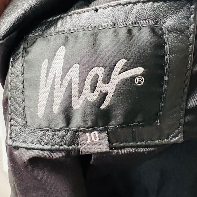 MAX / black leather jacket / 10 (3895653248953632346)