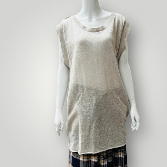 1990s vintage / ALIZA / linen tank dress / 12 (3895653496321515487)
