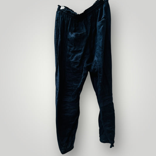EB + IVE / navy linen balloon leg pants / L (3895915463397385901)