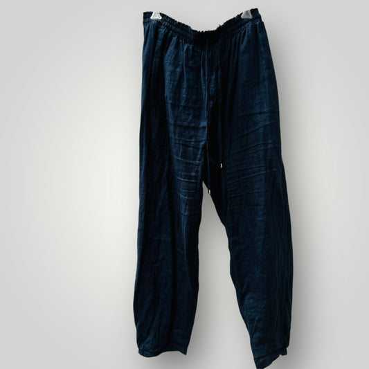 EB + IVE / navy linen balloon leg pants / L (3895915465337414361)
