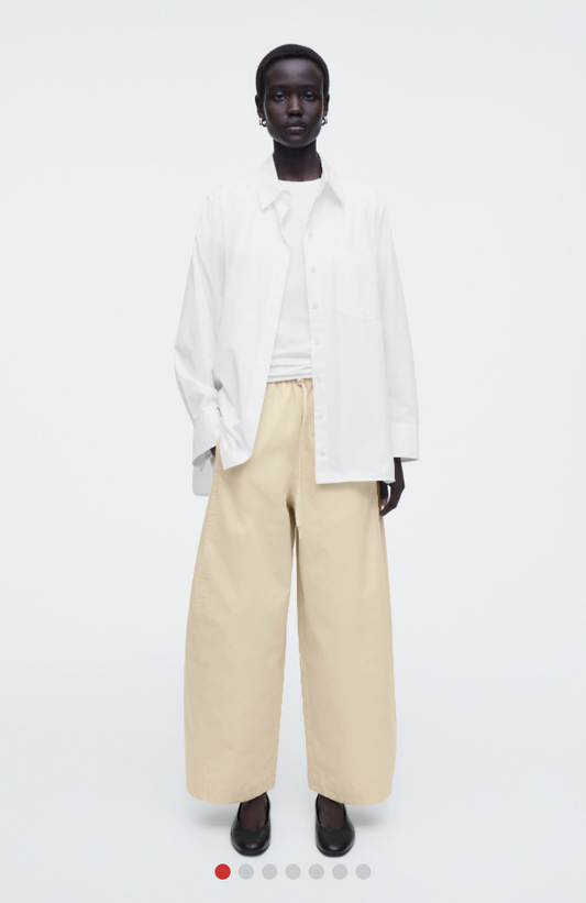 COS / barrel leg pants in taupe / s (3895917791397461359)