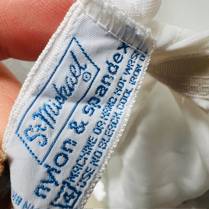 1960s british vintage / ST MICHAEL / stiff nylon half slip skirt / s (3896001215162374162)