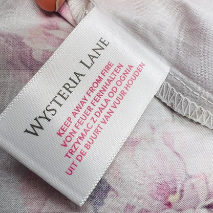 WYSTERIA LANE / floral satin robe / L (3896001251999363383)