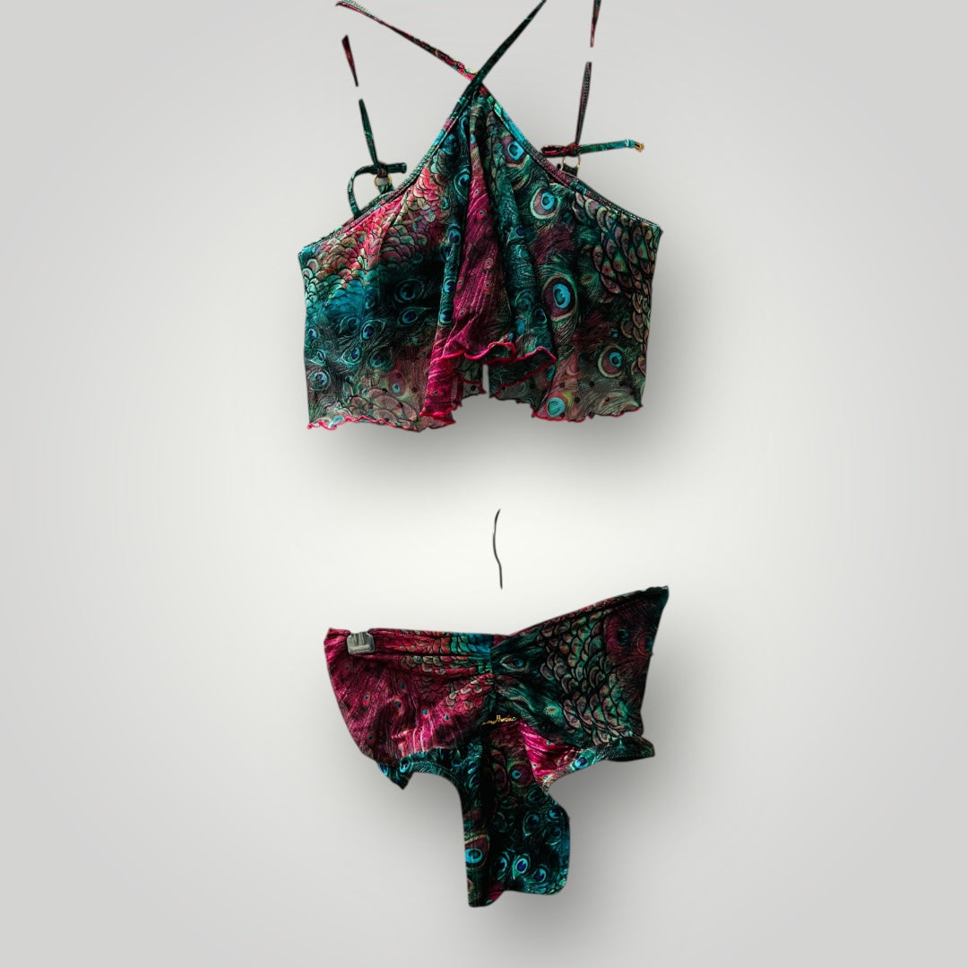 LUA MORENA / peacock coloured bikini / s/m / made in brazil (3896001448963428509)