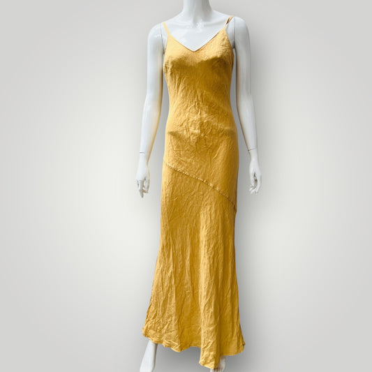 linen / slip dress / 42 / made in italy (3896001450739612474)