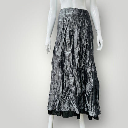 GRACE HILL / silver maxi skirt / 16 (3896076105647290353)
