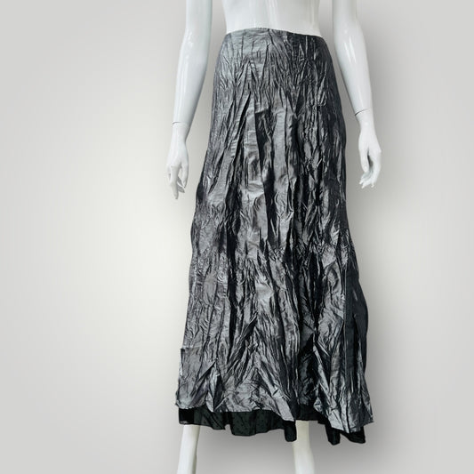 GRACE HILL / silver maxi skirt / 16 (3896076105647290353)