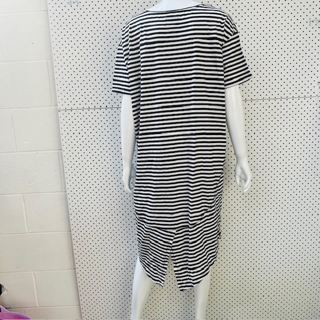MOOCHI / short sleeved striped dress / s (3896160663673031364)