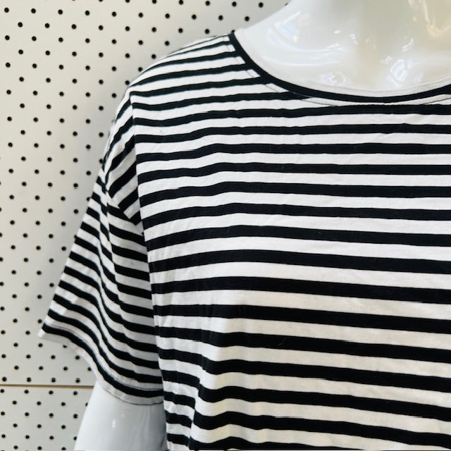 MOOCHI / short sleeved striped dress / s (3896160669890265956)