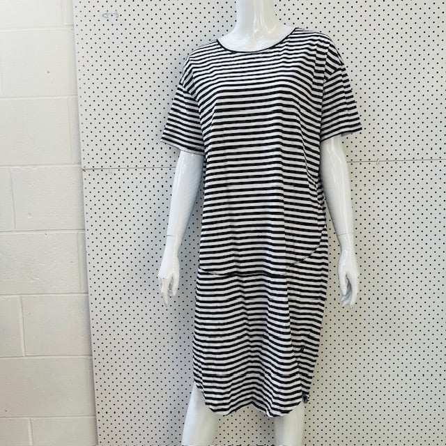 MOOCHI / short sleeved striped dress / s (3896160673083222702)