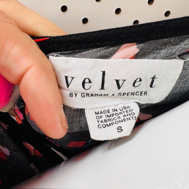 VELVET / graham + spencer / floral dress / made in usa / s (3896160692643371375)