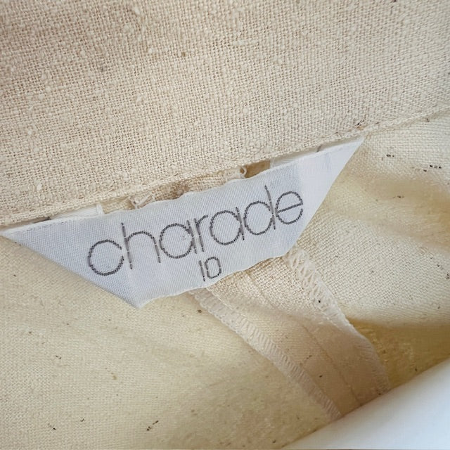 1990s nz vintage / CHARADE / pure silk utility dress / 10 / made in nz (3896160727355061282)