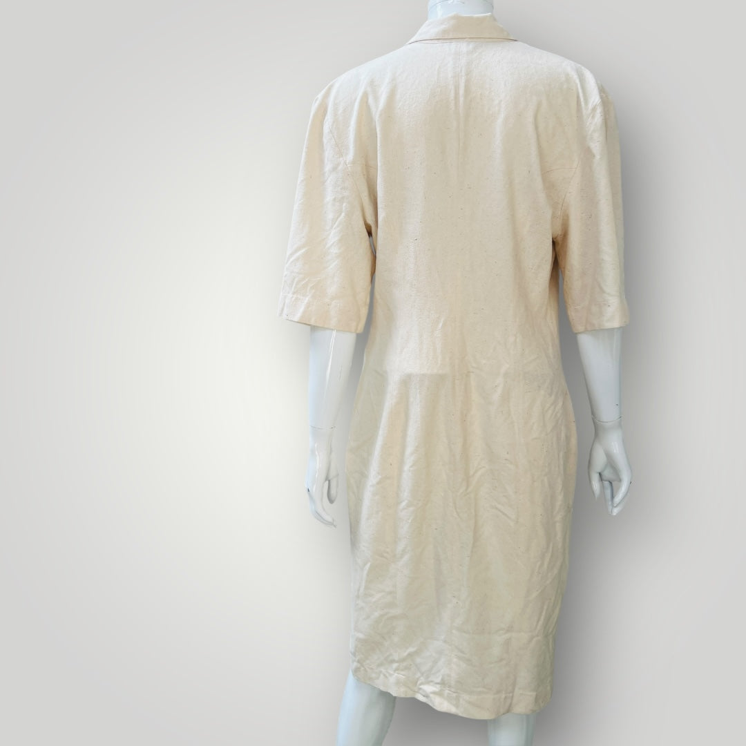 1990s nz vintage / CHARADE / pure silk utility dress / 10 / made in nz (3896160951627517914)